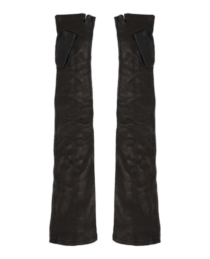 Gucci Corset Lacing Fingerless Gloves Black