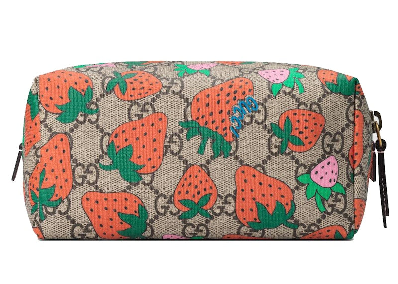 Gucci Cosmetic Case GG Strawberry Beige/Ebony Multicolor