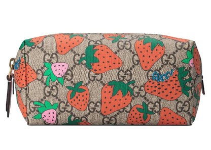 Gucci Cosmetic Case GG Strawberry Beige/Ebony Multicolor