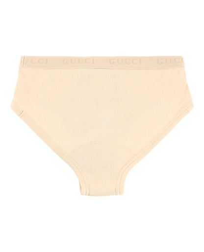 Gucci Cotton Ribbed Underwear White