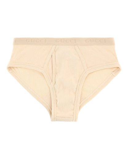 Gucci Cotton Ribbed Underwear White