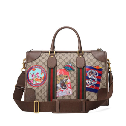 Gucci Courrier Soft Duffle GG Supreme Brown