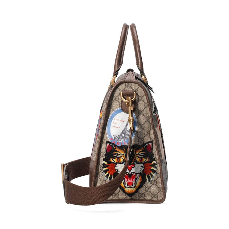 Gucci Courrier Soft Duffle GG Supreme Brown