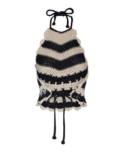 Gucci Crochet Backless Top Blue