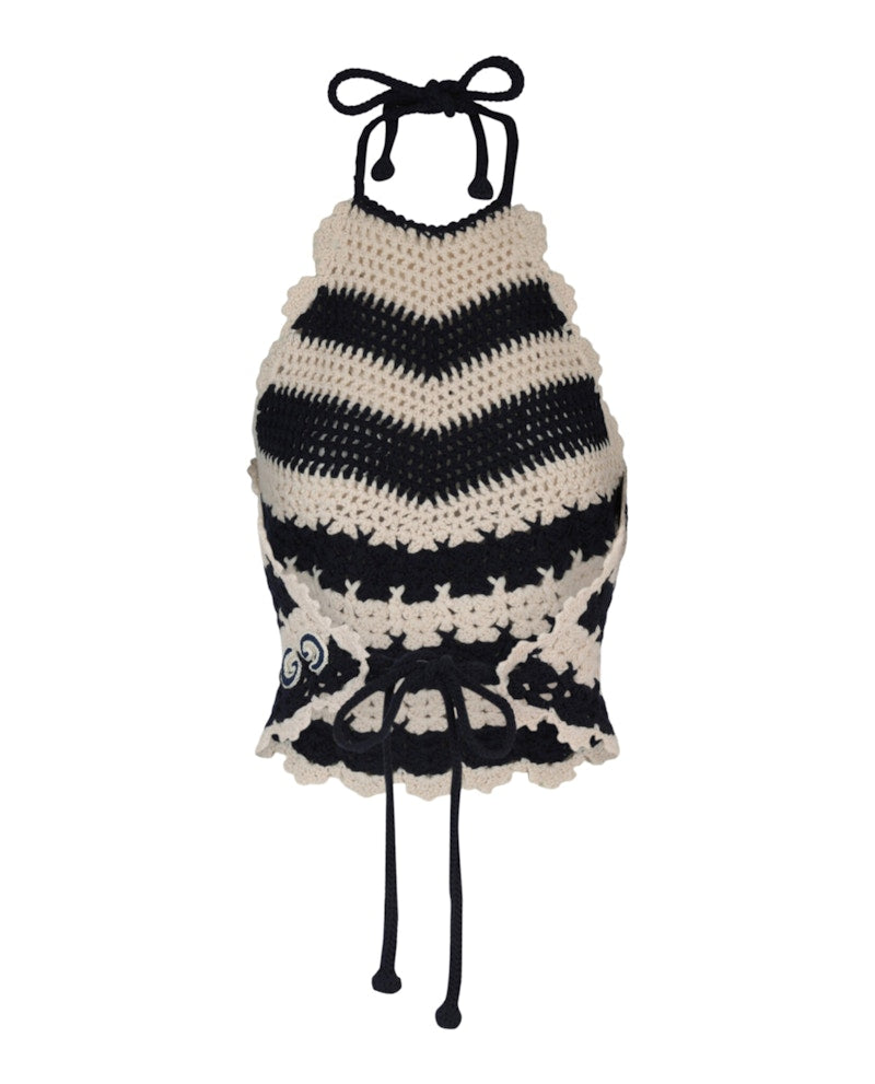 Gucci Crochet Backless Top Blue