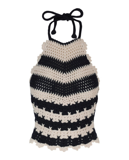 Gucci Crochet Backless Top Blue