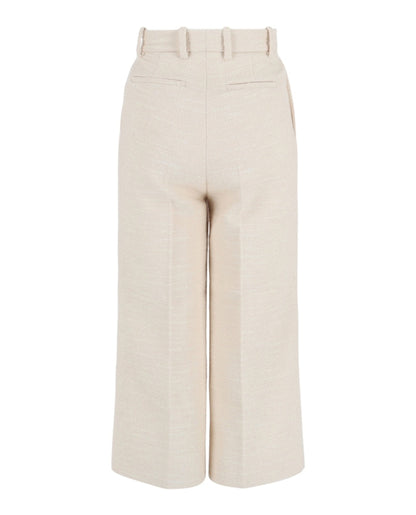 Gucci Cropped Tweed Trousers White
