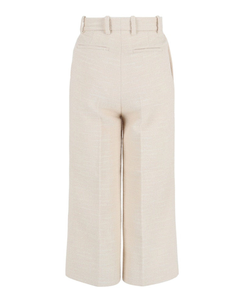 Gucci Cropped Tweed Trousers White