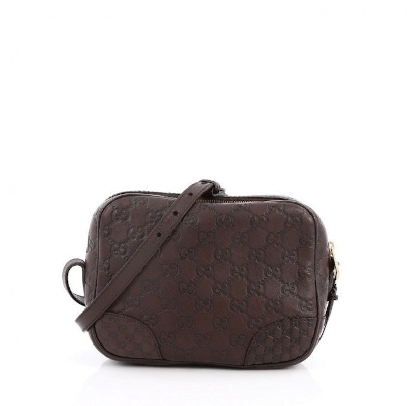 Gucci Bree Disco Crossbody Guccissima Mini Dark Brown