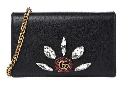 Gucci Crossbody Double G Crystal Black