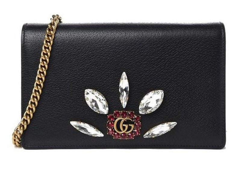 Gucci Crossbody Double G Crystal Black