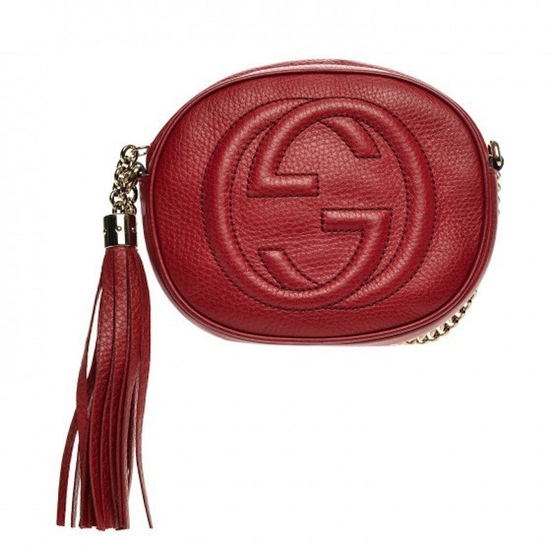 Gucci Soho Chain Bag Crossbody Mini Tabasco