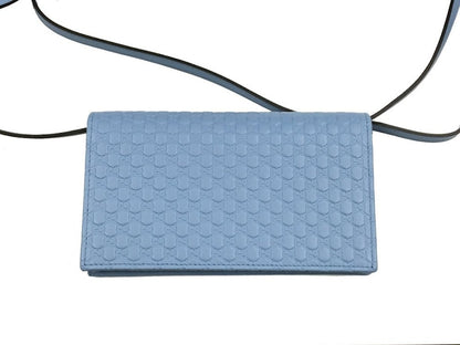 Gucci Crossbody Wallet MicroGuccissima Light Blue