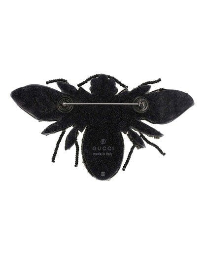 Gucci Crystal-Embellished Bee Brooch Gold