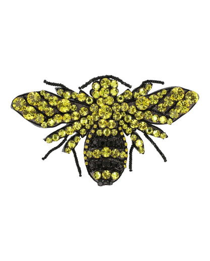 Gucci Crystal-Embellished Bee Brooch Gold