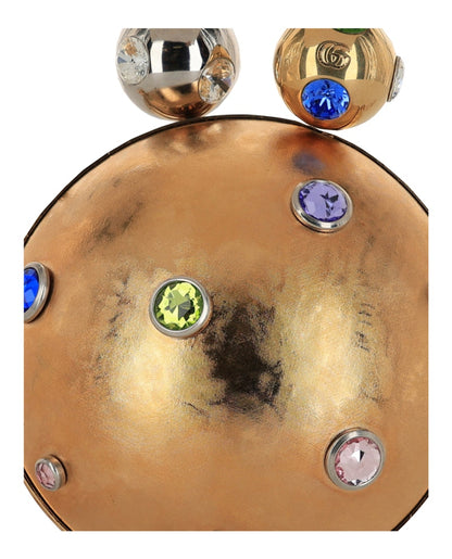 Gucci Crystal-Embellished Sphere Clutch Gold