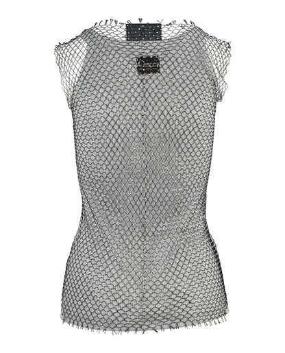 Gucci Crystal Embellished Tank Top Grey