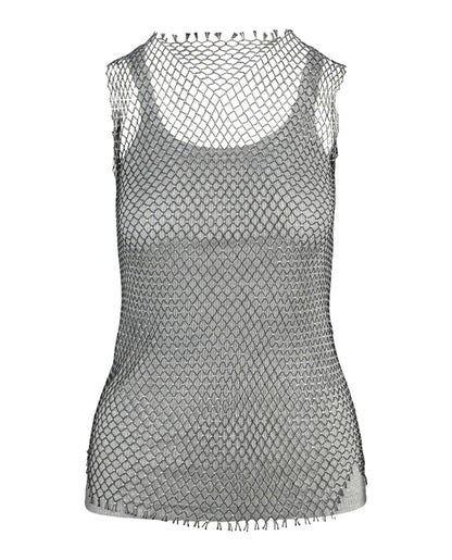 Gucci Crystal Embellished Tank Top Grey