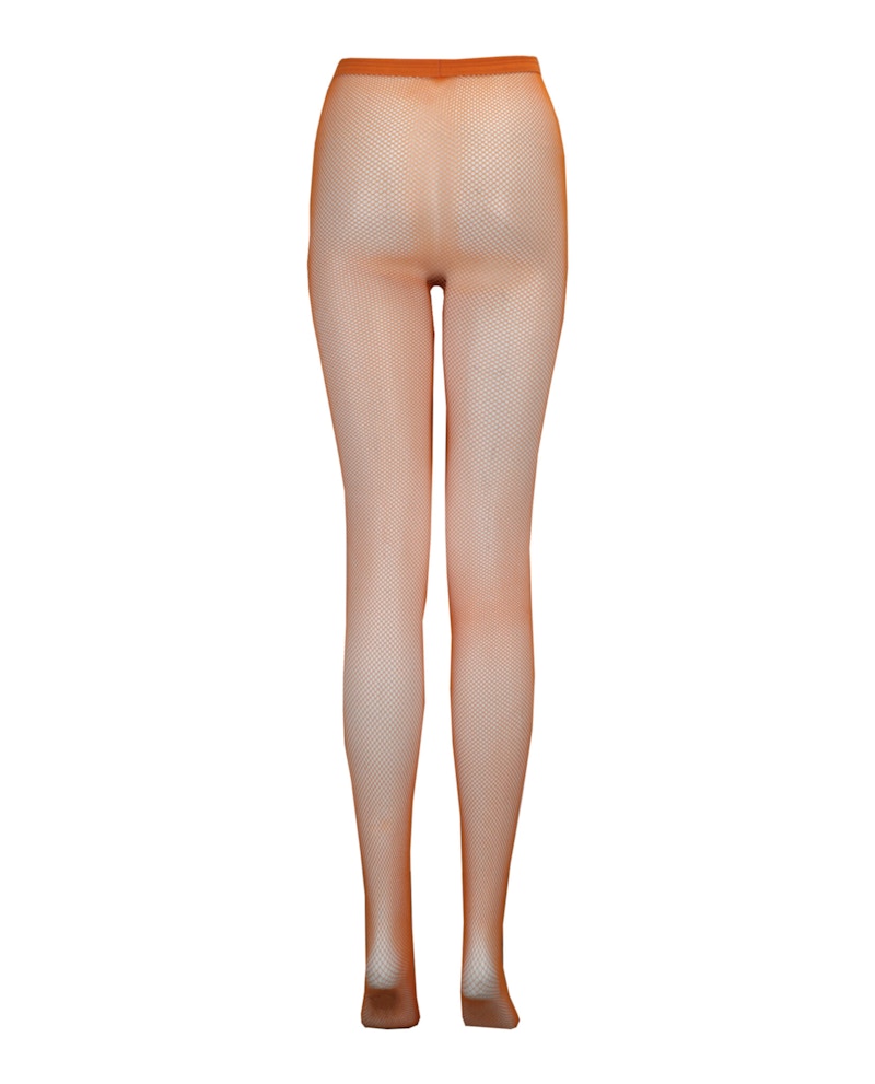 Gucci Crystal Pin Fishnet Tights Orange