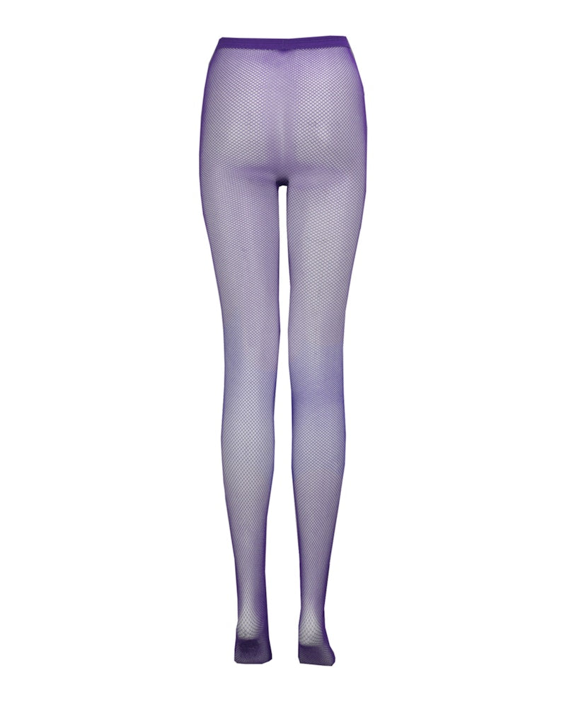 Gucci Crystal Pin Fishnet Tights Purple