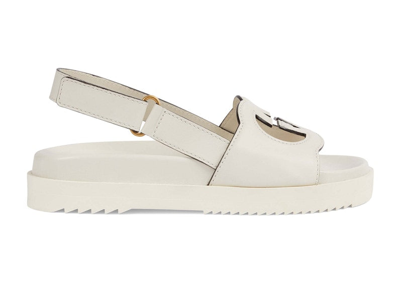 Gucci Interlocking G Sandal GG White (Women's)