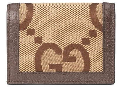Gucci Diana Jumbo GG Card Case Camel/Ebony