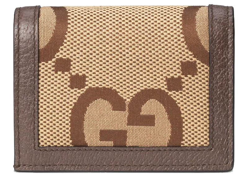 Gucci Diana Jumbo GG Card Case Camel/Ebony