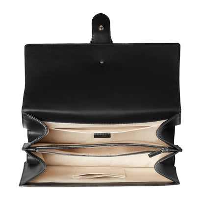 Gucci Dionysus Bamboo Top Handle Flower Deco Black
