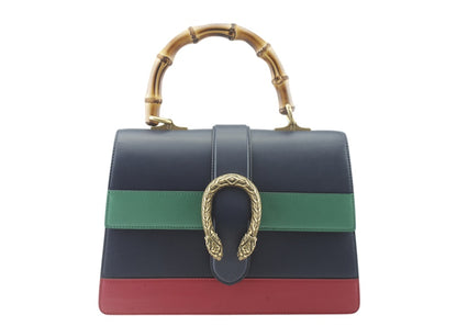 Gucci Dionysus Bamboo Top Handle Medium Navy