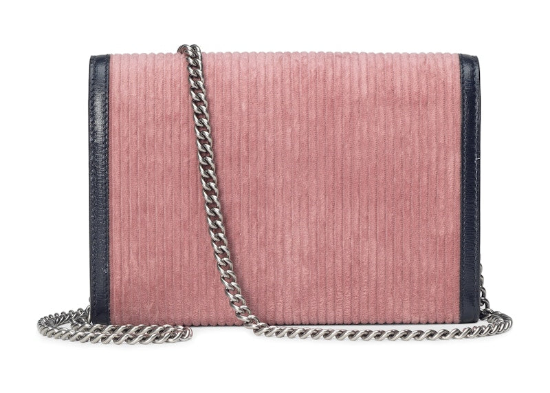 Gucci Dionysus Chain Bag Small Corduroy Pink/Blue