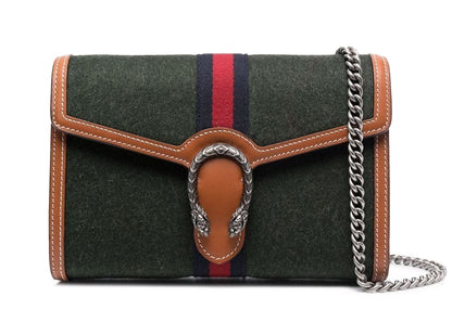 Gucci Dionysus Chain Bag Small Green Brown