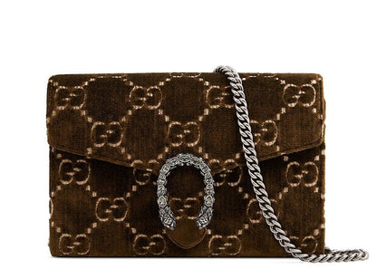 Gucci Dionysus Chain Wallet GG Wallet Mini Brown