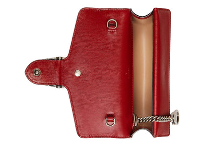 Gucci Dionysus Chain Wallet Mini GG Supreme Red Fabric Effect