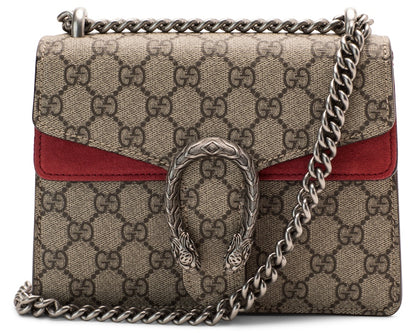 Gucci Dionysus GG Supreme Suede Mini Red
