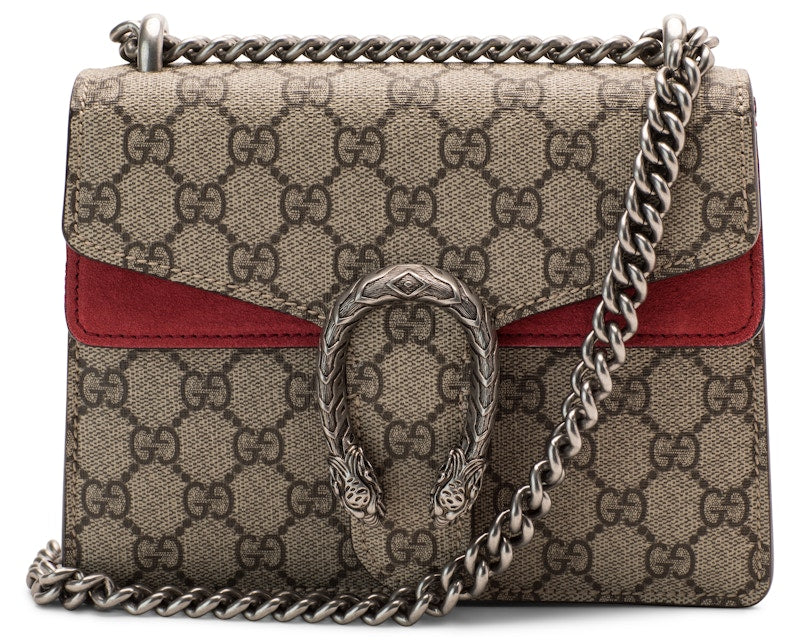 Gucci Dionysus GG Supreme Suede Mini Red