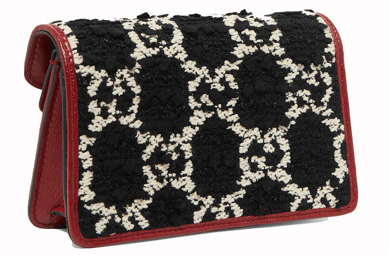Gucci Dionysus GG Tweed Super Mini Black/White/Cerise