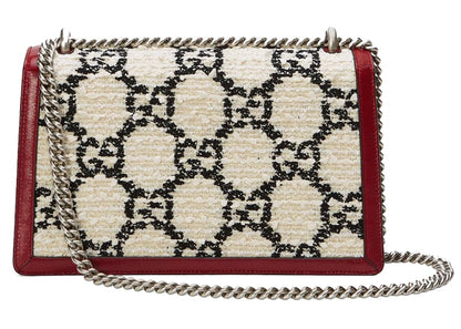 Gucci Dionysus Shoulder Bag GG Tweed Small White/Black