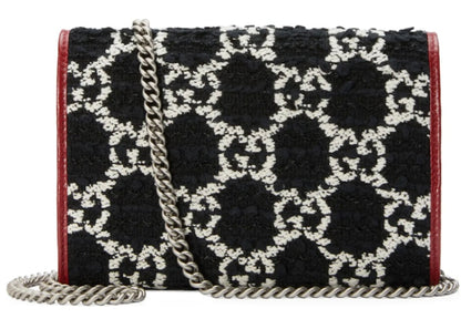 Gucci Dionysus Shoulder Bag Mini GG Tweed Black/White