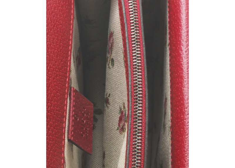 Gucci Dionysus Shoulder Bag Small Floral Embroidered Red