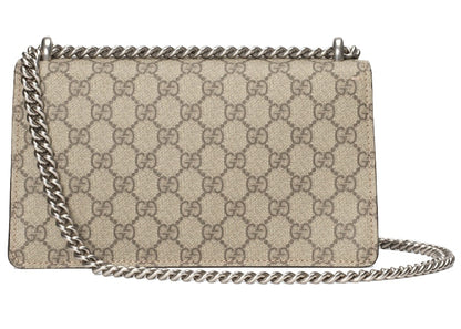 Gucci Dionysus Shoulder Bag Small GG Supreme Canvas Beige/Ebony