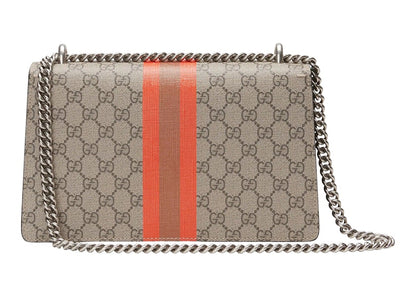 Gucci Dionysus Shoulder Bag Small GG Supreme Centrum Rhombus Print Camel/Ebony/Multi