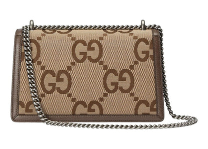 Gucci Dionysus Shoulder Bag Small Jumbo GG Camel/Ebony
