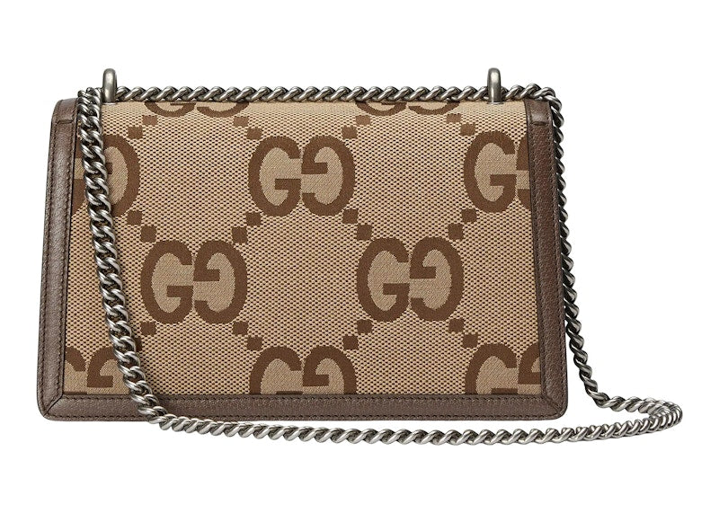 Gucci Dionysus Shoulder Bag Small Jumbo GG Camel/Ebony