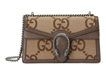 Gucci Dionysus Shoulder Bag Small Jumbo GG Camel/Ebony