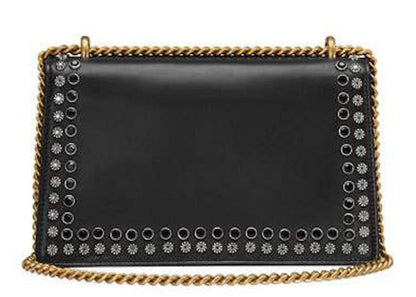 Gucci Dionysus Shoulder Bag Studded Leather Small Black