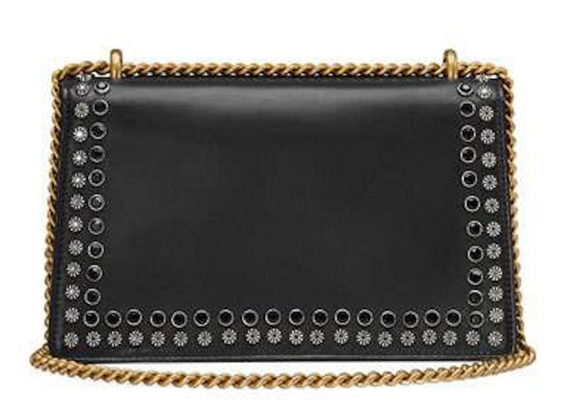 Gucci Dionysus Shoulder Bag Studded Leather Small Black