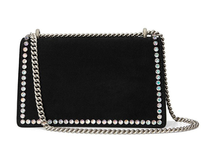 Gucci Dionysus Shoulder Bag Suede with Crystals Small Black
