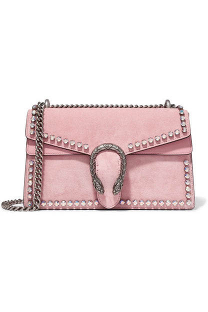 Gucci Dionysus Shoulder Bag Crystals Medium Pink Peony