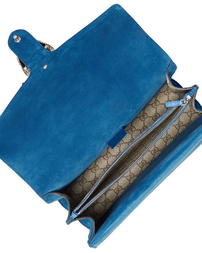 Gucci Dionysus Shoulder Bag GG Supreme Medium Beige/Blue