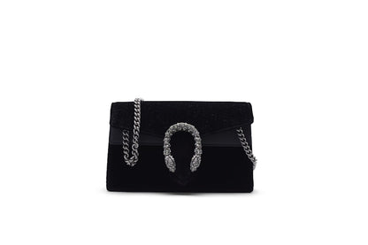 Gucci Dionysus Velvet Crystal Super Mini Black